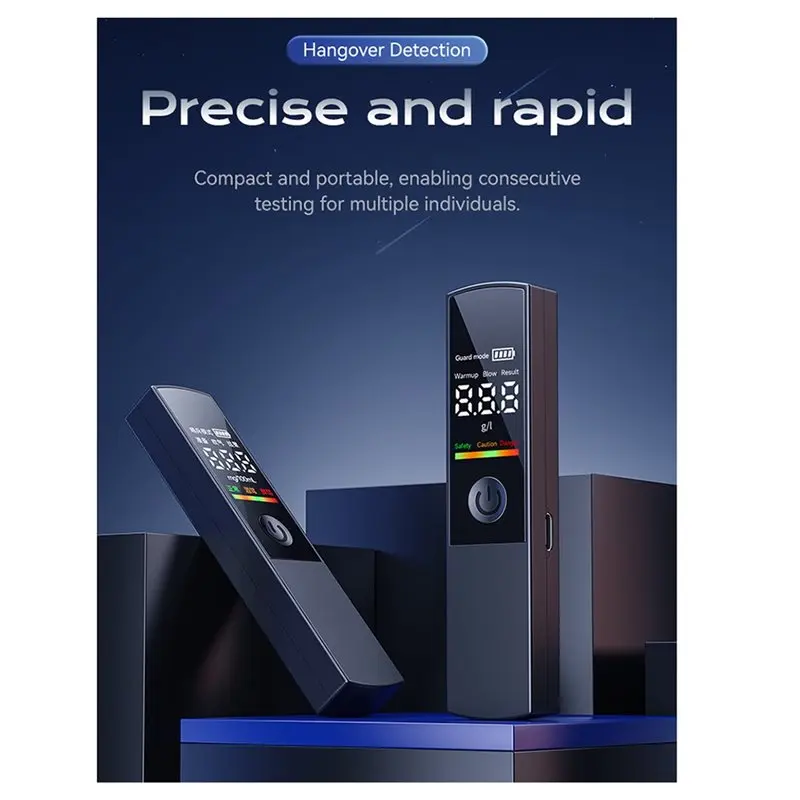 Rechargeable Digital Alcohol Tester Portable Breathalyser For Drivers_voghion.com