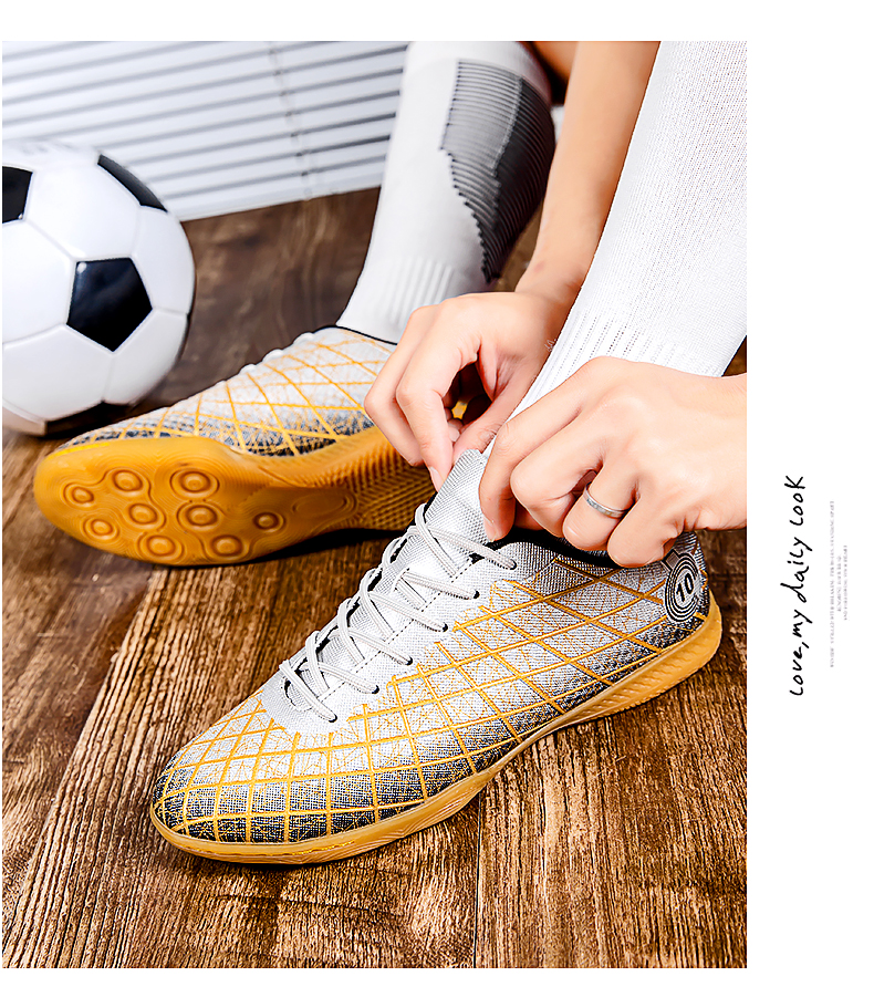 Erkek Futbol Futbol Ayakkabıları Profesyonel Hafif Açık Hava Nefes Alabilir Kaymaz Futsal Kapalı Antrenman Ayakkabıları Unisex Çim_voghion.com