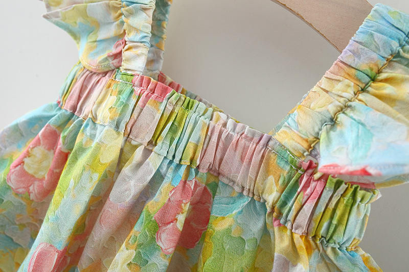 Baby Mädchen Set 2tlg. Kinderkleidung 0-6 Monate Sommer Blumen bedruckt Tops mit Shorts Anzug_voghion.com