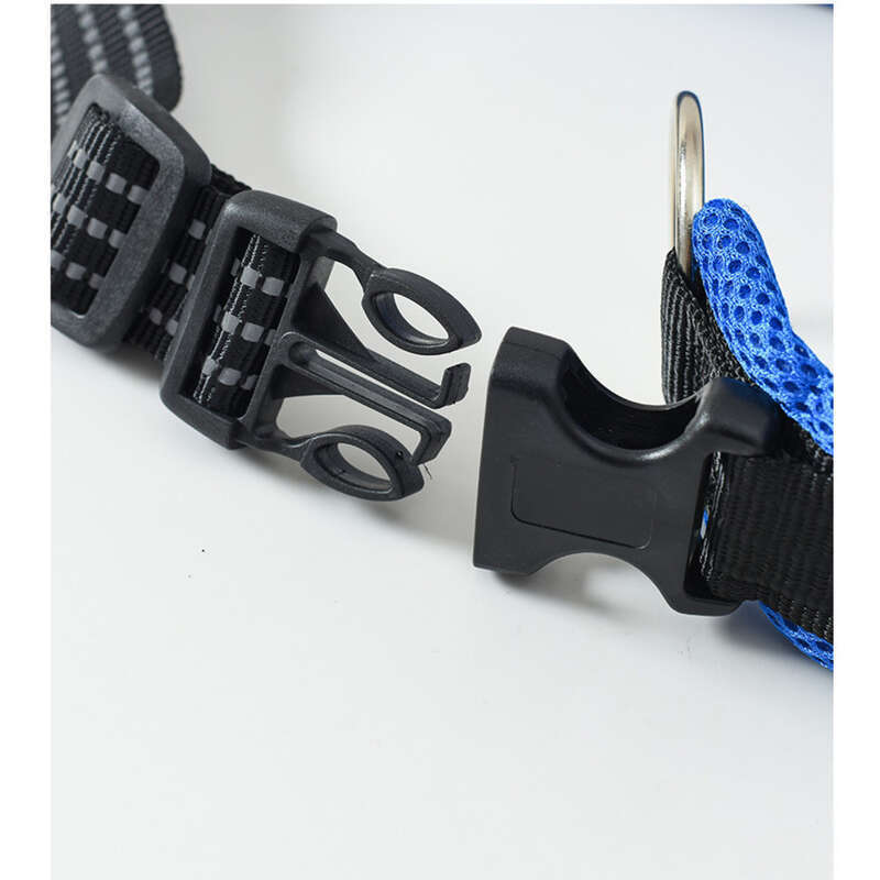 Neues atmungsaktives, gewebtes Haustierhalsband aus Nylon mit praktischer Schnalle und verstellbarem, weichem Hundehalsband_voghion.com