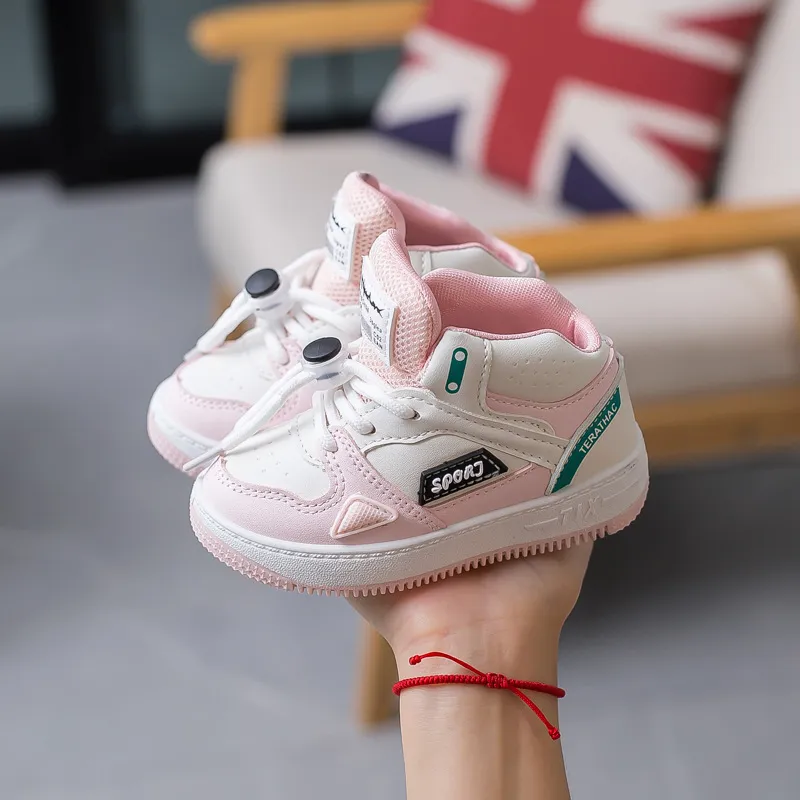 Chaussures de sport montantes pour enfants, baskets de basket-ball Littlesprouts pour garçons et filles, baskets d'école pour tout-petits, tailles 1 à 18_voghion.com