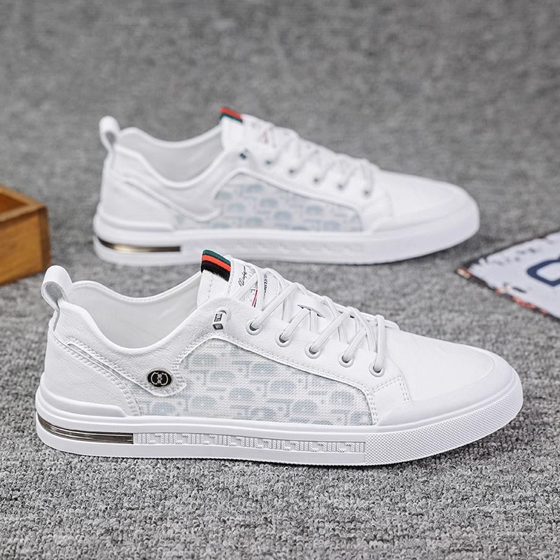 Little White Spring New Casual One Step Flat Sole Board Men's Soft Sole Breathable Versatile Sports Shoes_voghion.com