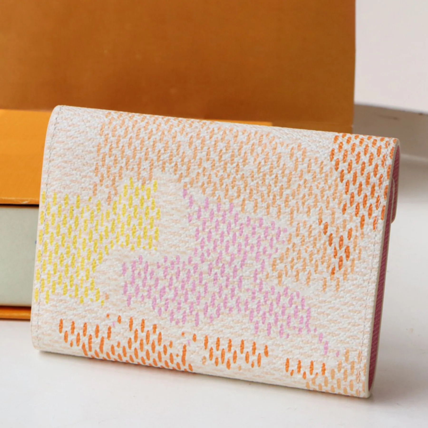 top Quality 10A Victorine Wallet Designer Coated Canvas Golden Hardware Wallets Leather Trim Card Holder Press Stud_voghion.com
