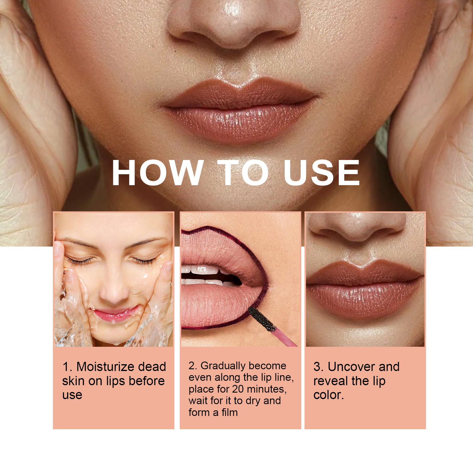 OUHOE Peel Off Lip Liner Langdurig Vlekbestendig Hydraterend Plumping Effect Hoge Pigment Kleur Waterbestendige Formule_voghion.com