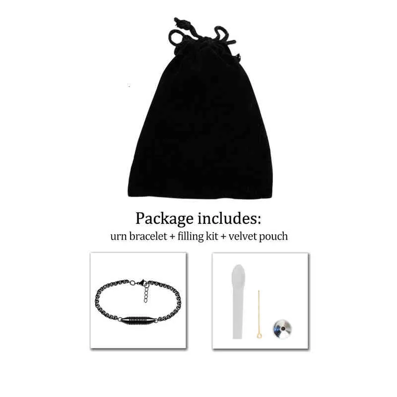 Soitis justerbar kæde urne smykker mode armbånd fyldbar aske souvenir åbningsbar bedeboks mindesmærke kremering mænd_voghion.com