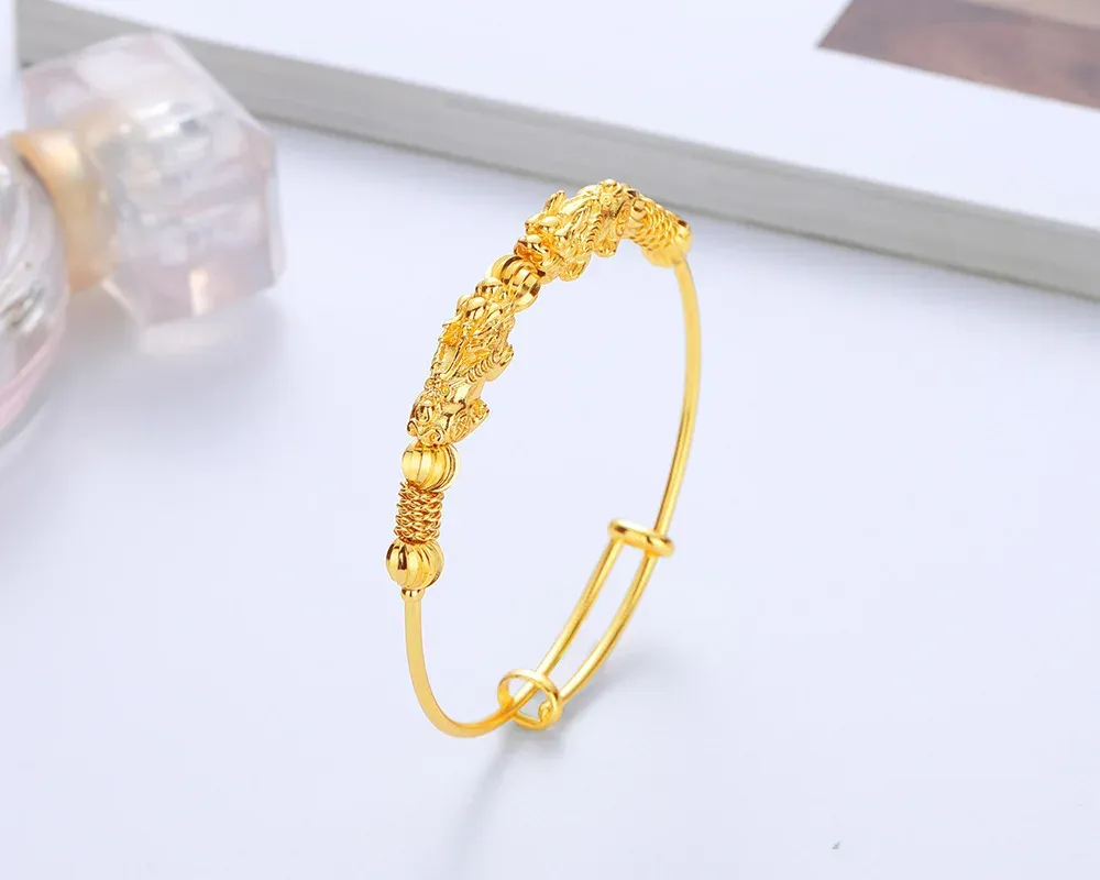 Bangle Trendy Women's 3D Pixiu Bracelet Unique Fashion Accessory Electroplated Real Color Preservation Creative Design_voghion.com