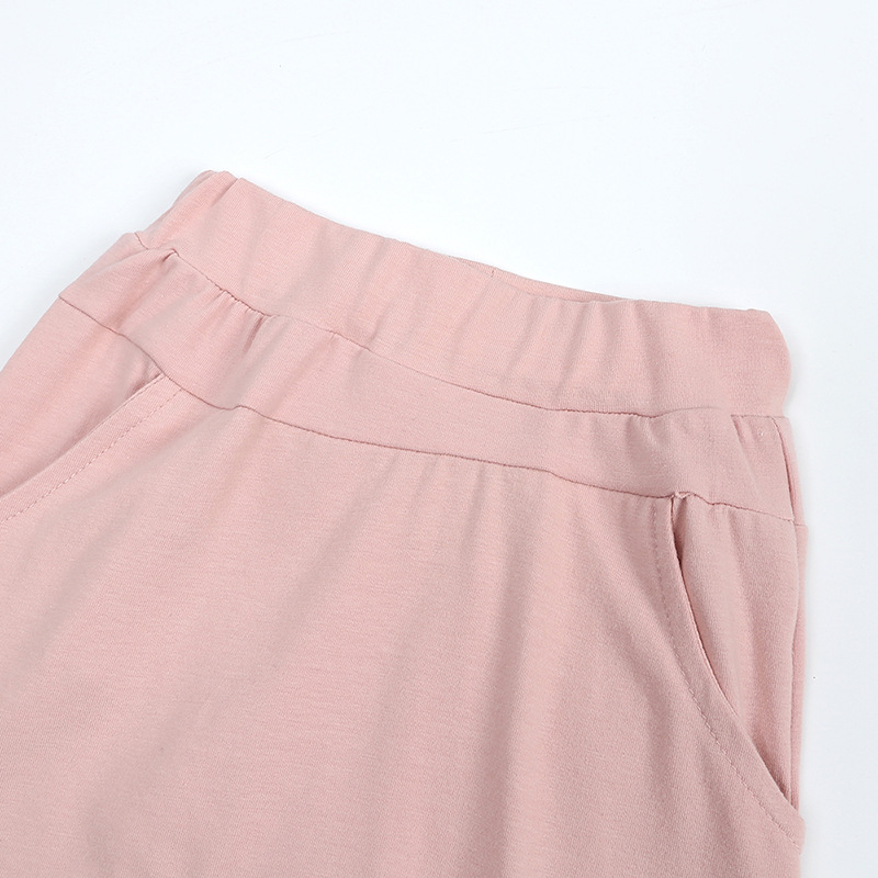 Mother&Kids Children's suit hooded short-sleeved hoodie trousers two-piece children's suit_voghion.com