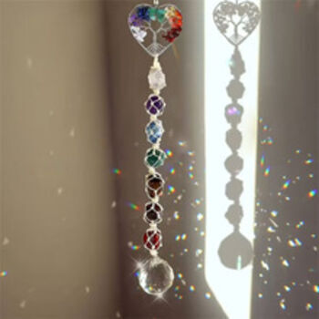 3cm natural powder crystal heart-shaped heart half yoga stone craft decoration handle piece_voghion.com