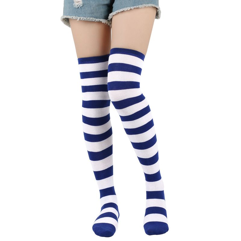 Christmas Knitted Striped Thigh Over Knee COS Anime Party Long Socks Women_voghion.com