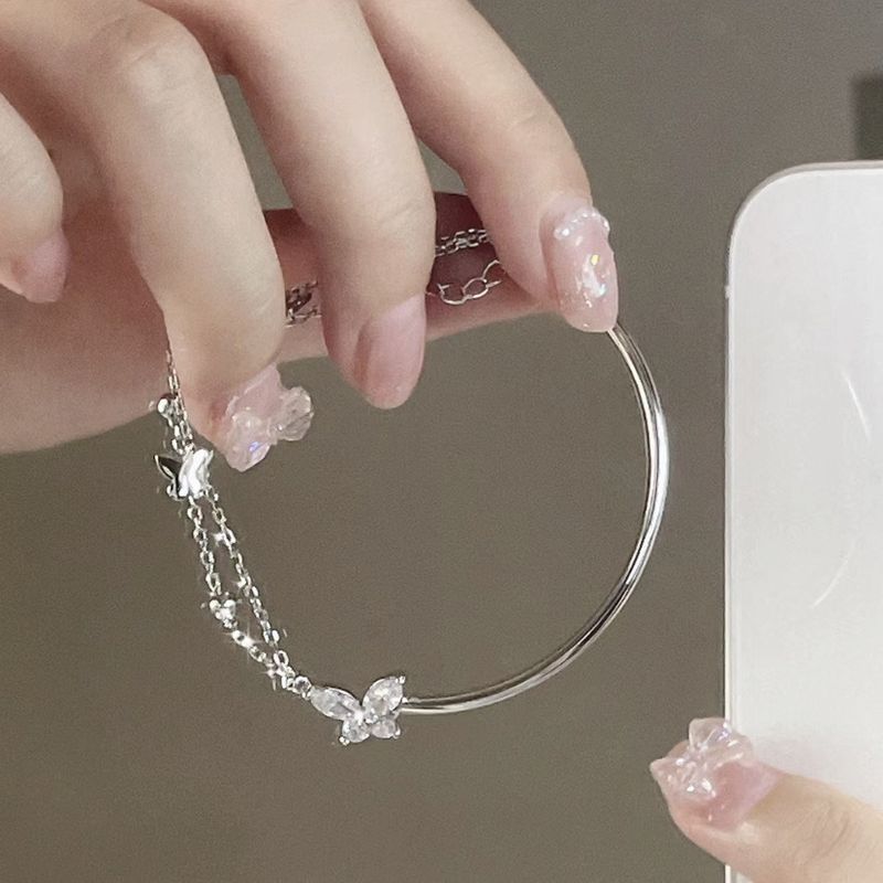 Butterfly Half Bracelet W, Colorless Instagram, Small Elegant Design, Simple And Elegant, Valentine's Day Gift For_voghion.com
