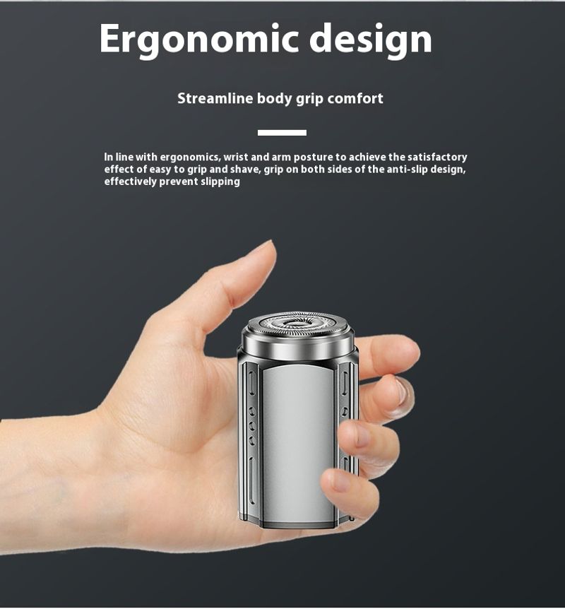New electric small steel cannon with washable blade, men's shaver, rechargeable mini shaver_voghion.com