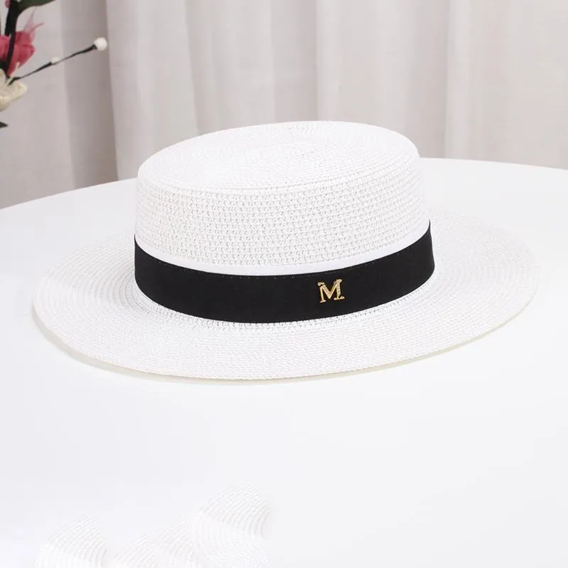 Cappello estivo per sandali da spiaggia per bambini in paglia estiva, piatto, piccolo, fresco, M, regalo, protezione solare, marea_voghion.com