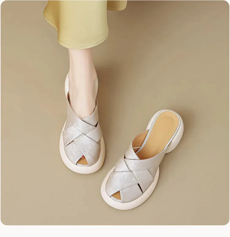 Women's Mules Sandals Casual Low Heels Comfortable Summer Slides_voghion.com