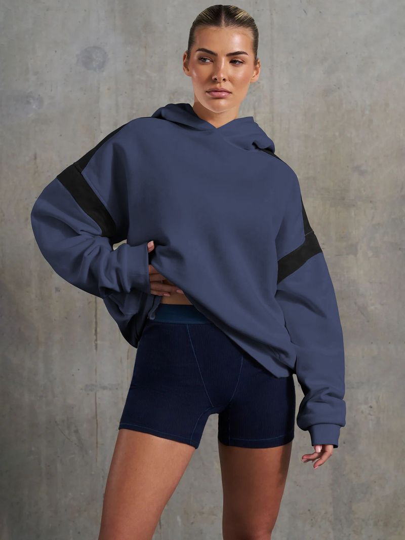 Women's Clothing contrast color drop shoulder high-end_voghion.com