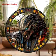 Alien Warrior Suncatcher - 8" Colorful Acrylic Art. Intergalactic Decor For Garden Or Home, Perfect As A Unique Gift._voghion.com
