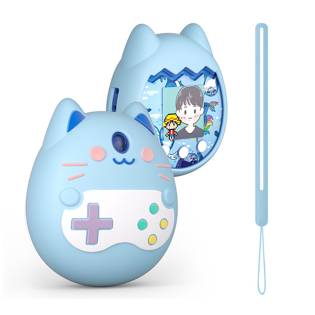 Carcasă din silicon pentru Tamagotchi Pix, carcasă de protecție cu desene animate drăguțe, impermeabilă, anti-cădere, model curcubeu cu desene animate (doar carcasă)_voghion.com