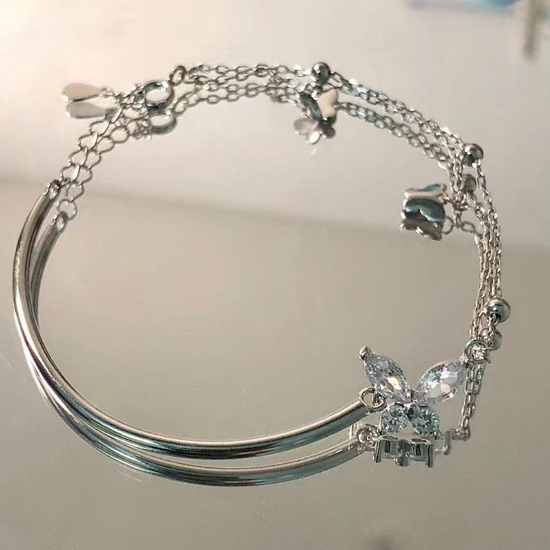 Butterfly Half Bracelet W, Colorless Instagram, Small Elegant Design, Simple And Elegant, Valentine's Day Gift For_voghion.com