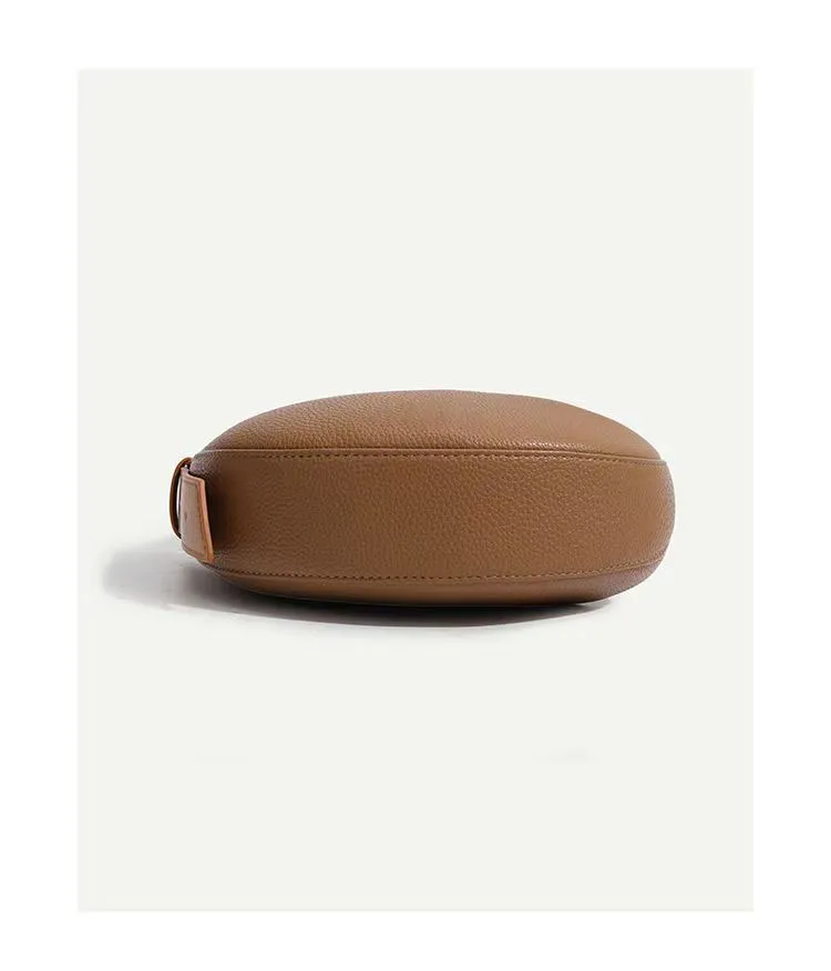 Borsa a tracolla liscia a mezzaluna, elegante, mini borsa firmata, in pelle testurizzata, hobo bag per spedizione rapida 916_voghion.com