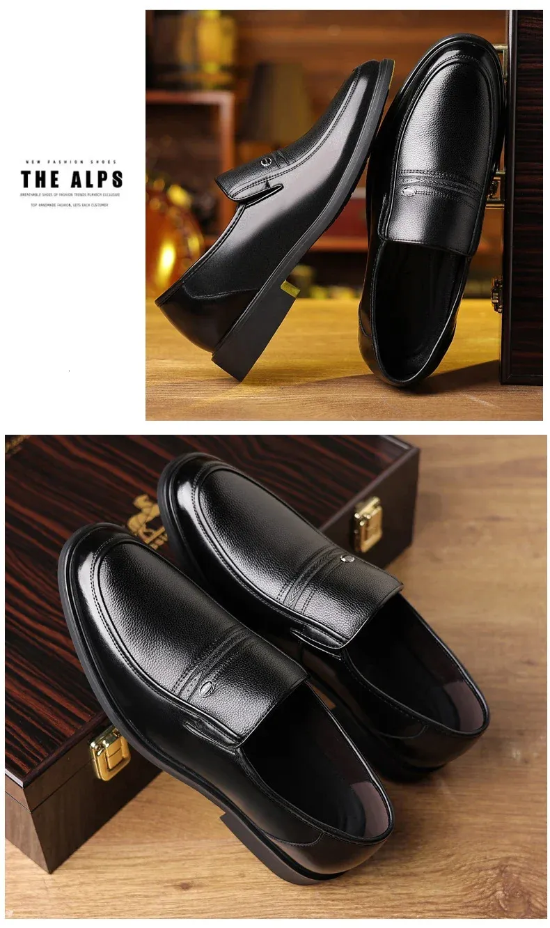 Sapatos masculinos baixos/5 cm, sapatos formais de couro com elevador, sapatos masculinos para negócios, casamento, Oxford, sapatos masculinos_voghion.com