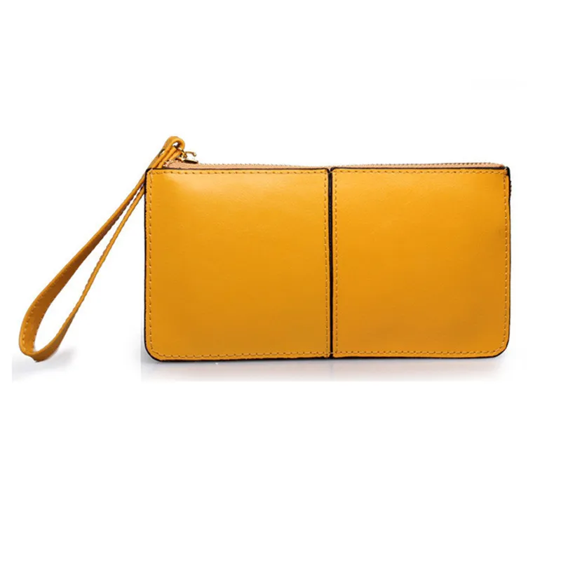 Yogodlns Fashion Solid Color Wallet Female PU Leather Handbag Long Zipper Clutch Card Holder Coin Purse Multi-layer_voghion.com