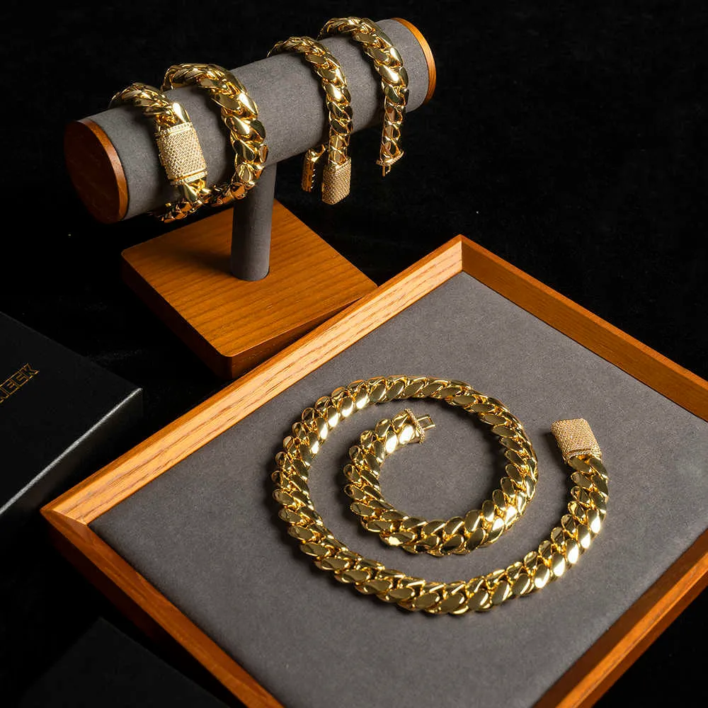 Gargantilla con eslabones personalizados, collar de cadena cubana Miami de oro de 20 mm_voghion.com