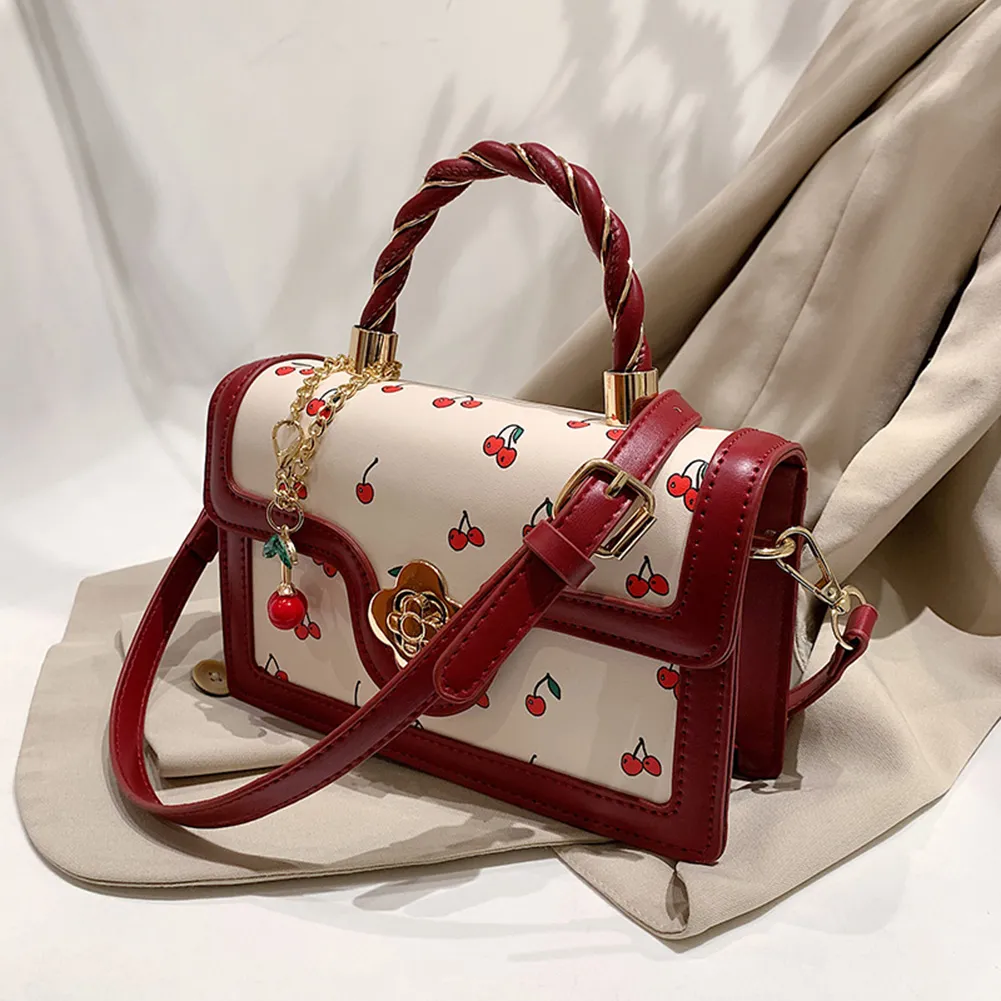 Totes Dames Kersen Schoudertas Verstelbare Band Zoete Crossbody Veelzijdige Mode Tote Handtas Vrouwelijke Dagelijkse Reis_voghion.com
