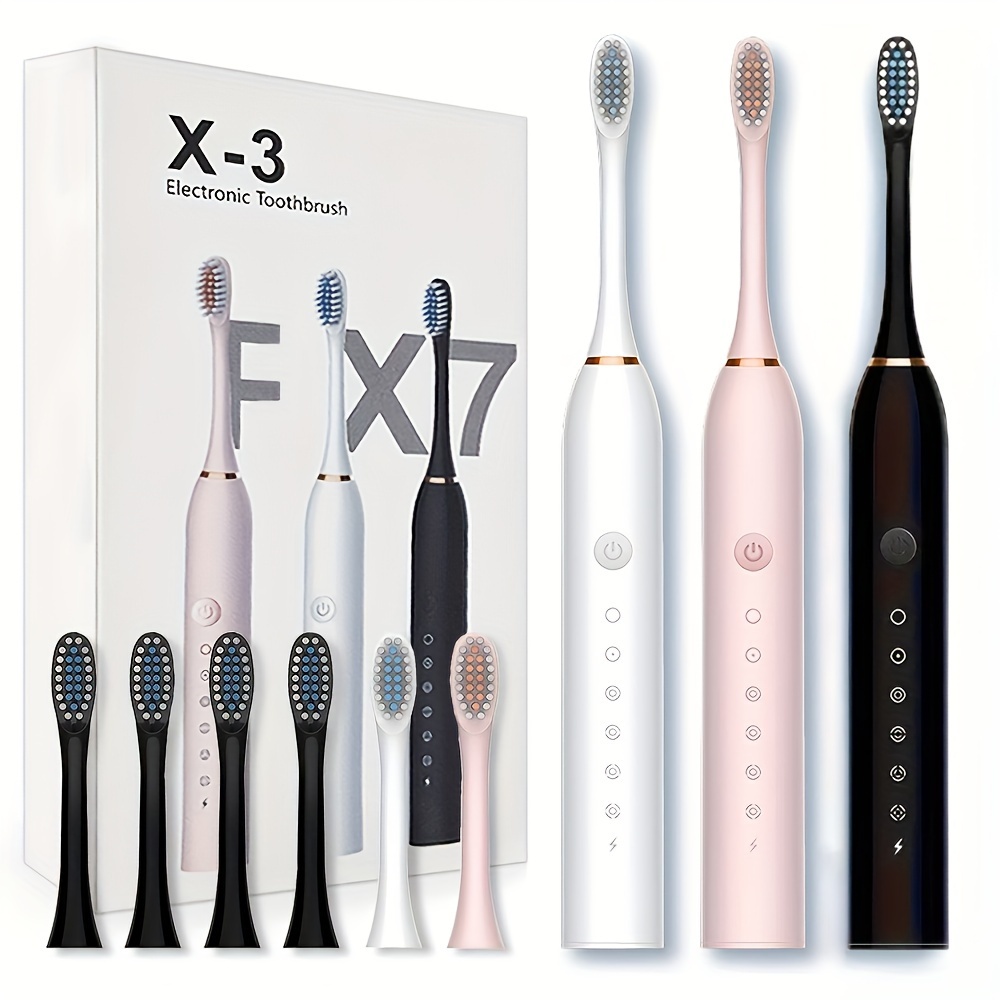 Electronic ultrasonic toothbrush with 5-modes smart timer perfect for men women – cleans and teeth effectively