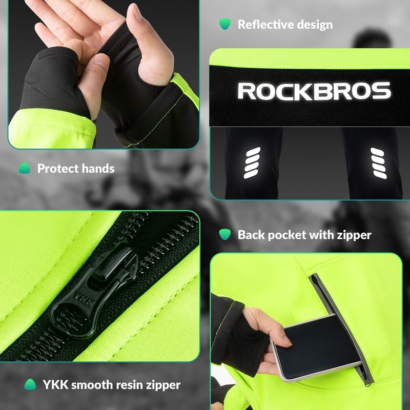 ROCKBROS rattajope/püksid Winter Thermo hea nähtavusega ja tuulekindlad välitingimustes_voghion.com