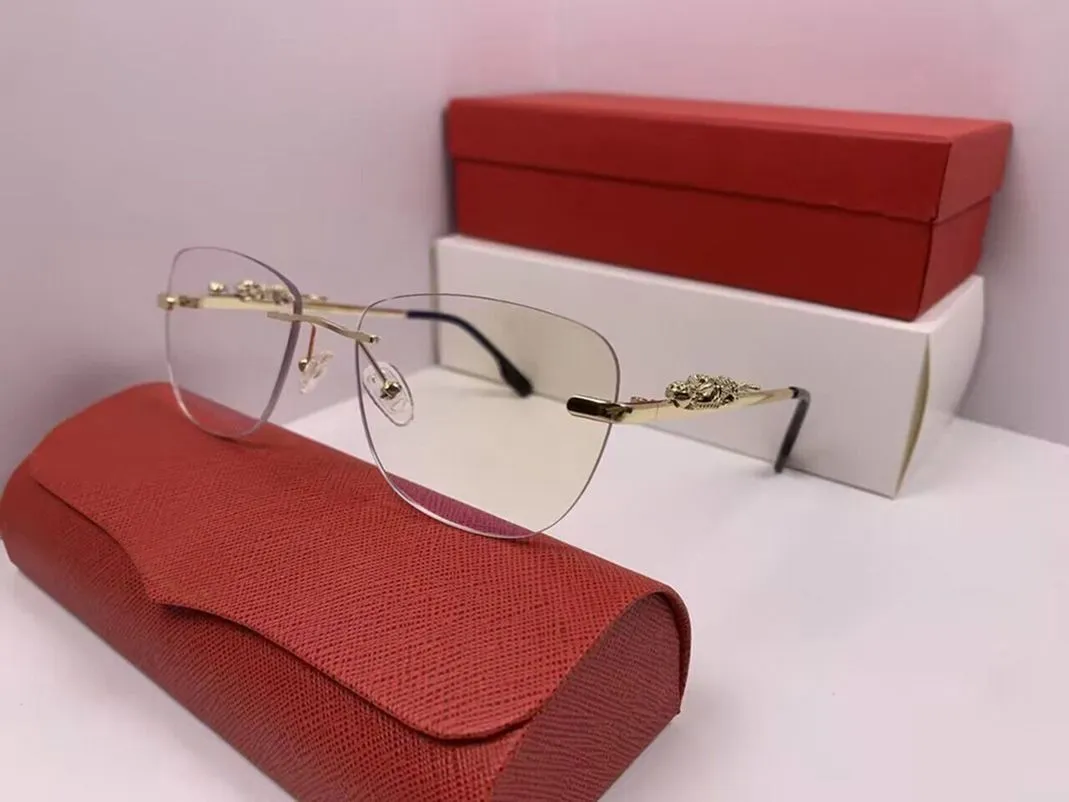 Occhiali da sole firmati per uomo e donna, montatura per occhiali da sole quadrati senza montatura, classici vintage, anti-UV, nuovi da guida_voghion.com