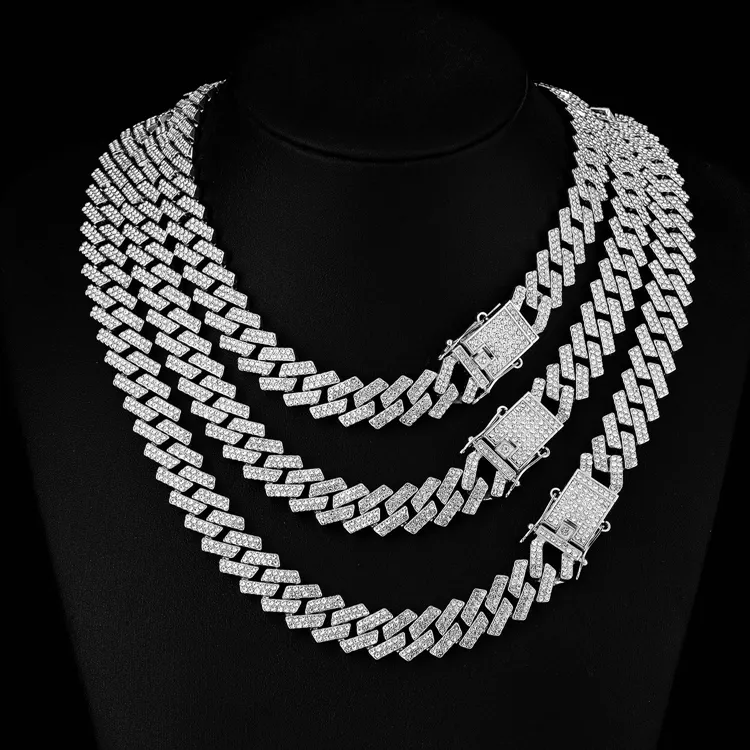Collana catena miami cuban link iced out per uomo e donna_voghion.com