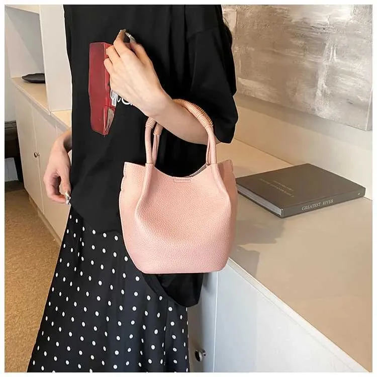 Einfache, solide Eimer-Handtaschen für Frauen, große Kapazität, lässige Pendler-Verbundtaschen, vielseitige Umhängetaschen für Frauen_voghion.com