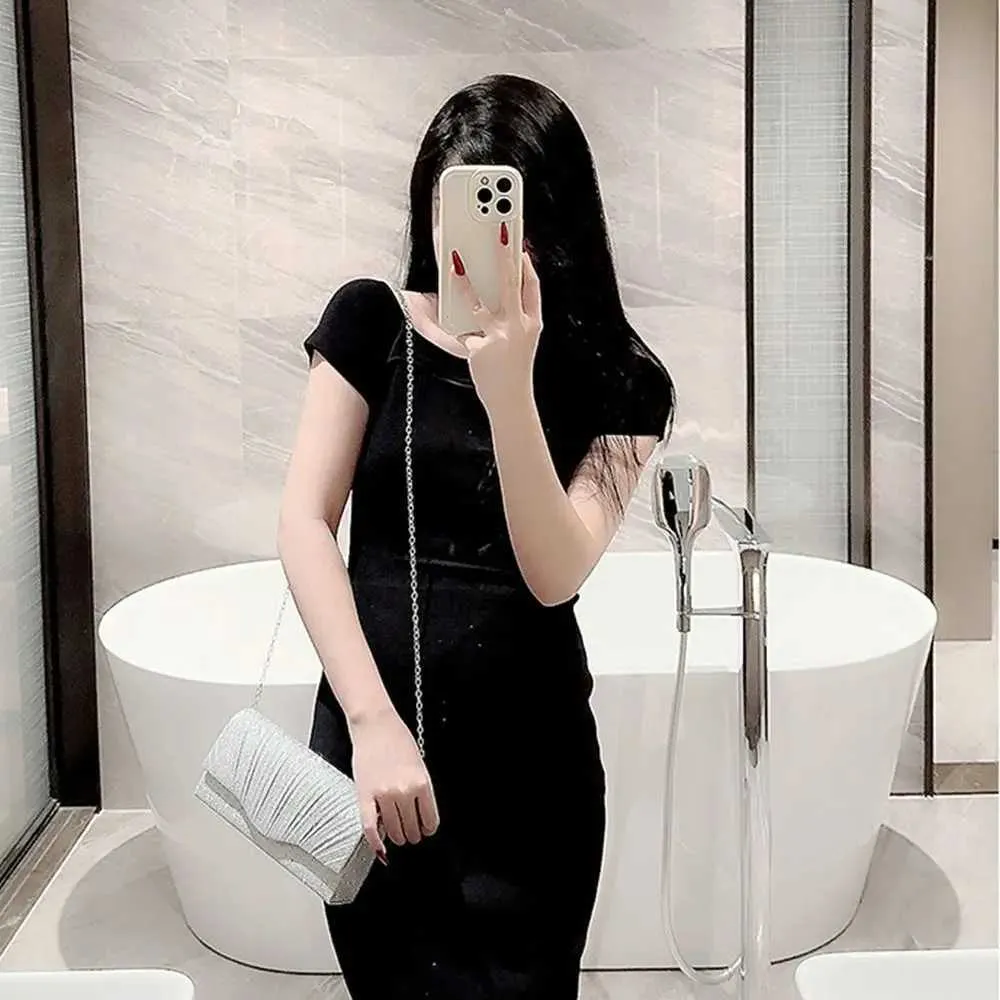 Home>Produkte>Mode für Damen>Goldene und silberne Satin-Nachttasche>Sparkg Banquet Clutch Y241019_voghion.com