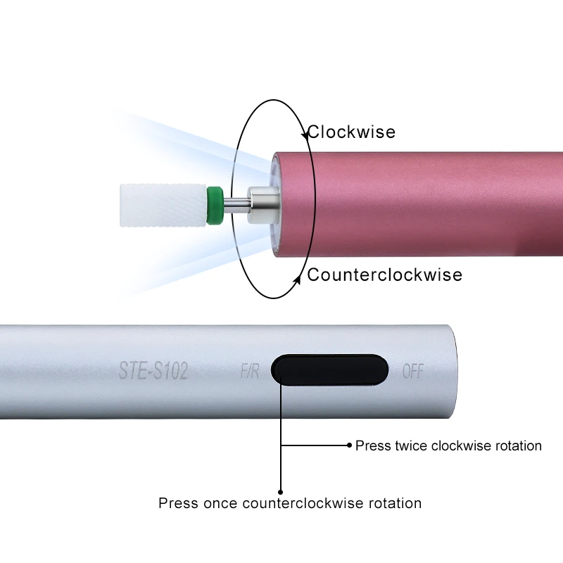 Electric Nail Drill Machine 12000 RPM Manicure Machine USB Charging Mill Cutter For Manicure Nail Tools For Nail Salon_voghion.com