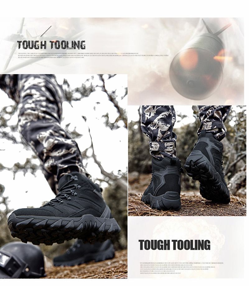 Verbesserte Taktik Kampftraining Stiefel Outdoor Camping Anti-Verschleiß Rapid Response Wanderschuhe Angeln Jagd_voghion.com