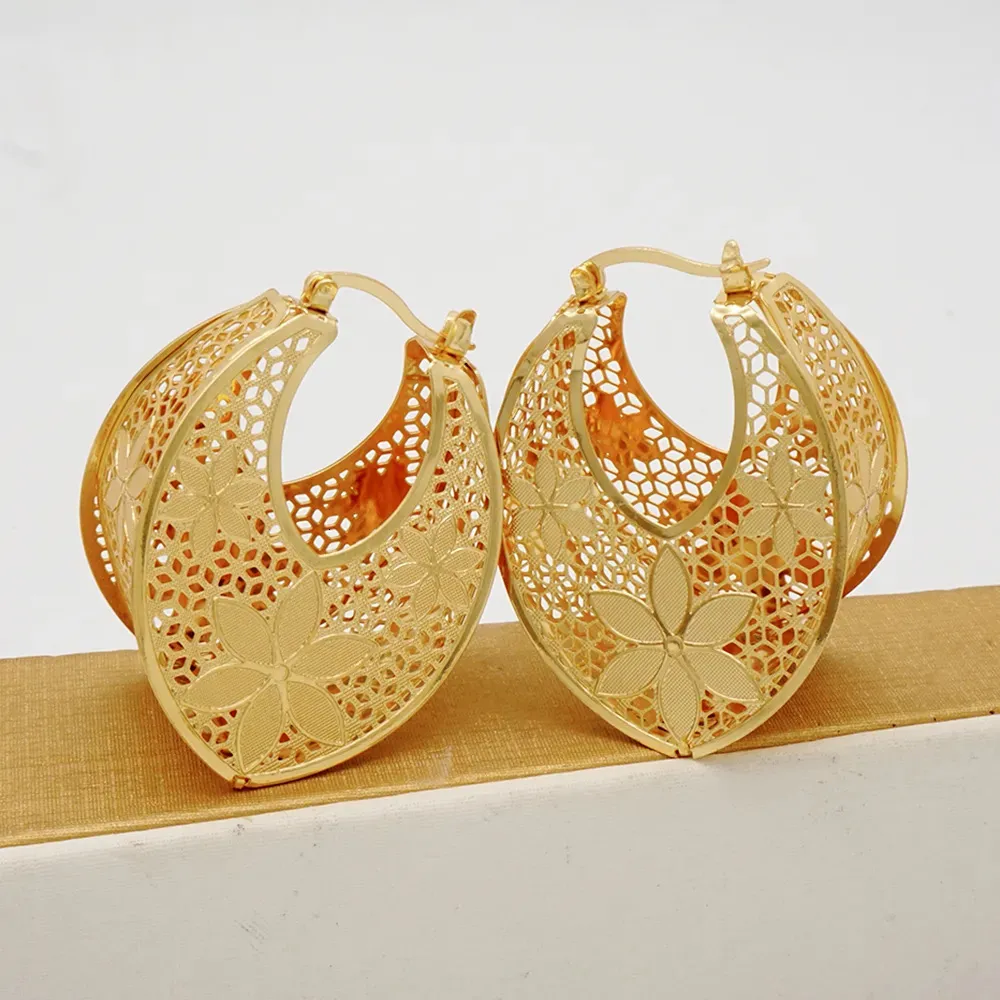 Wedding Jewelry Sets Fashion Dubai Copper Earrings Pendent Necklace For Women Romantic Daily Wear Party Anniversary_voghion.com