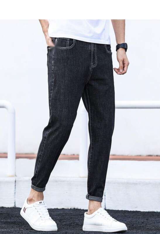 Jeans invernali con pantaloni casual larghi e dritti in velluto spesso, pantaloni a vita media caldi e resistenti all'usura per uomo_voghion.com