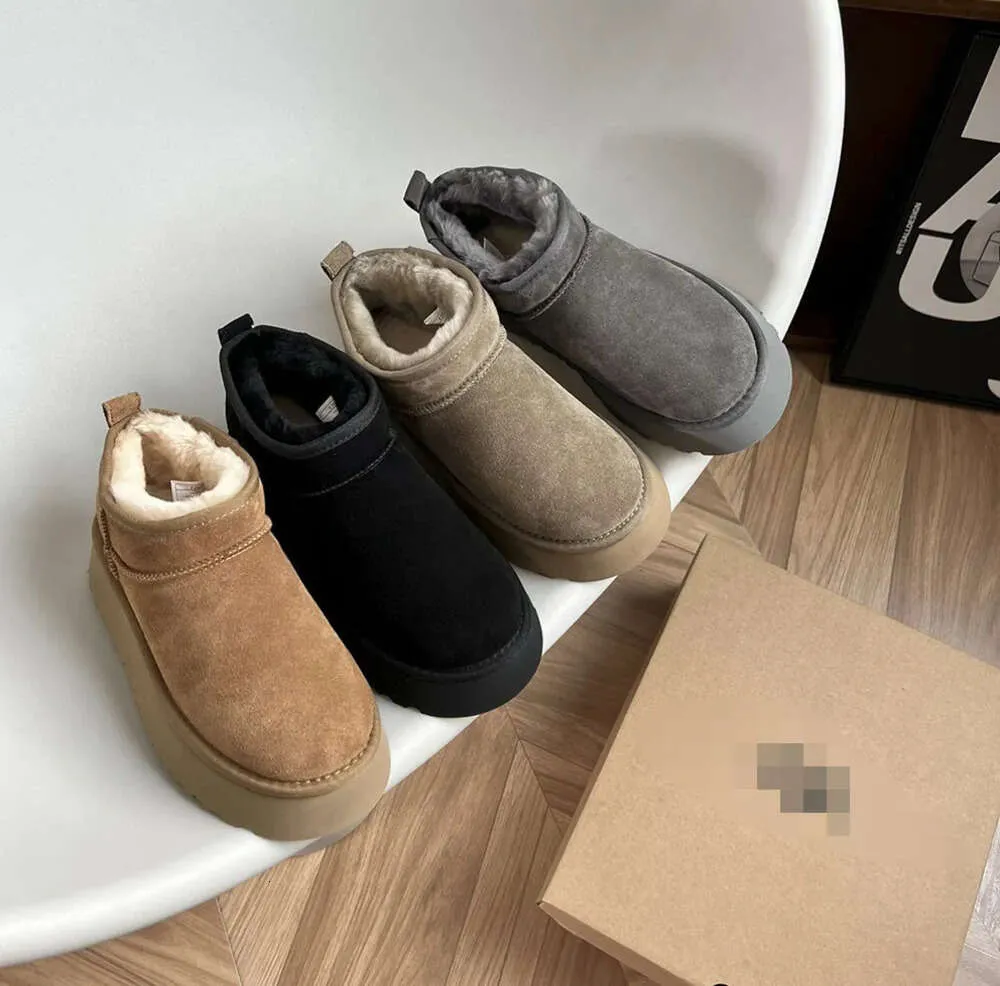Women Winter Ultra Mini Boot Designer Australian Platform Boots for Men Real Leather Warm Ankle Fur Booties urious Shoe_voghion.com