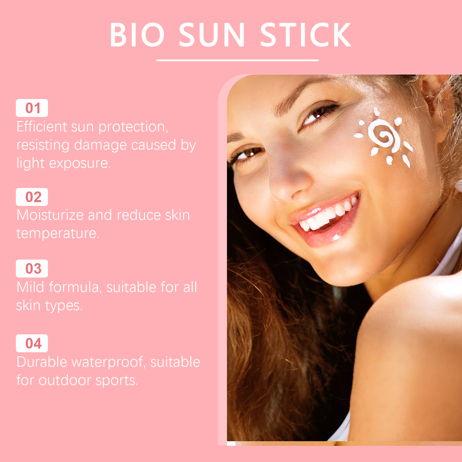 EELHOE Protection Stick, Summer Outdoor Sun Protection Spf50 Body Skin Moisturizing And Moisturizing Care Stick_voghion.com