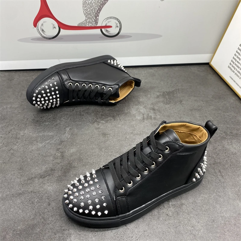 Plateau-Schuhe für Herren, elegante RiSALE-Schuhe, Original-Lederstiefel, hässliche Stiefel, Nachtschuhe_voghion.com