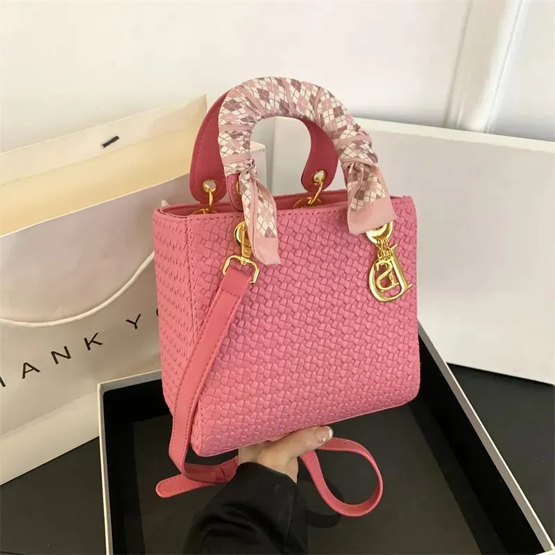 bag Purse 2025 Shell Women Designer New Fashion Commuter Print Shoulder Crossbody Bag Denim Black66_voghion.com