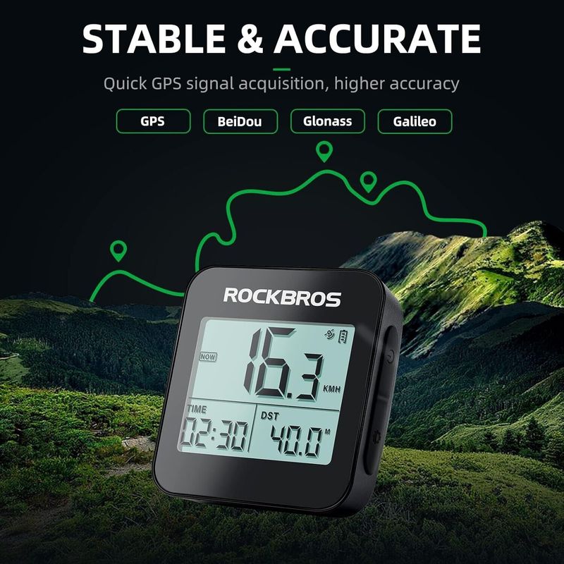 ROCKBROS Bisiklet GPS Bilgisayarı Kablosuz Bisiklet Kilometre Sayacı IPX6 600mAH_voghion.com