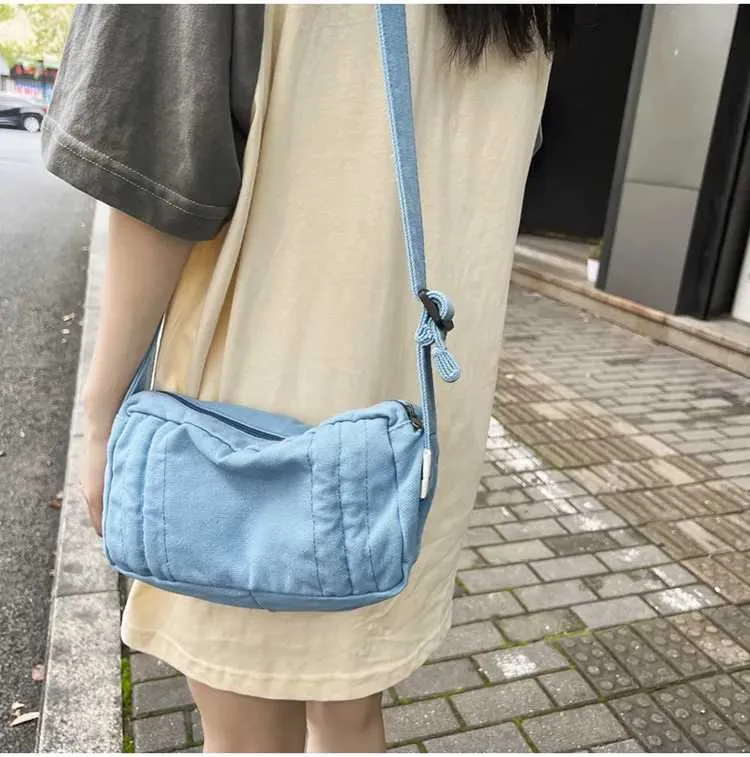 Weibliche 90er Jahre Y2K Canvas Textil Mini Square Umhängetasche für Telefon 2024 stilvolle kleine Größe Stoff Tasche Seite SG Beutel_voghion.com