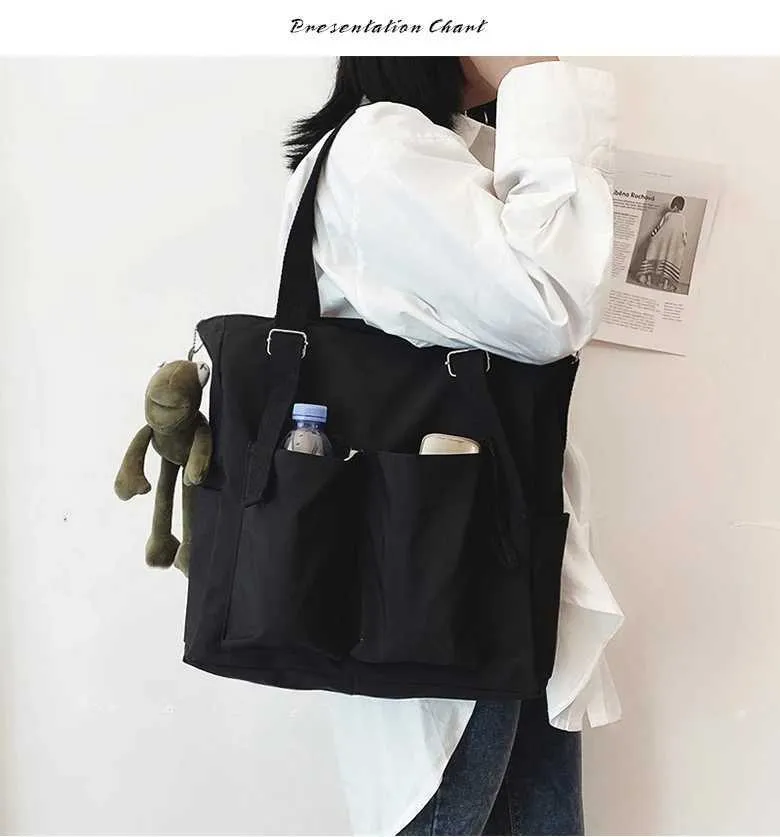 Xierya Borsa a tracolla da donna Borsa semplice con cerniera alla moda Borsa a tracolla impermeabile di grande capacità Borsa per studenti_voghion.com
