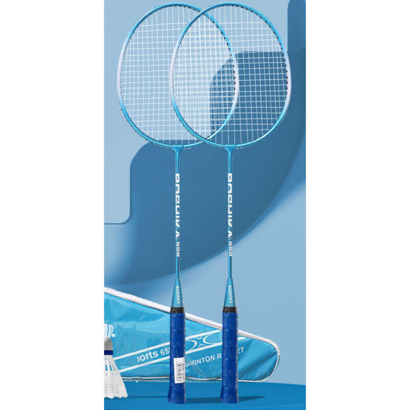 Set de rachete de badminton Boska pentru începători, copii și adulți, aliaj de fier_voghion.com