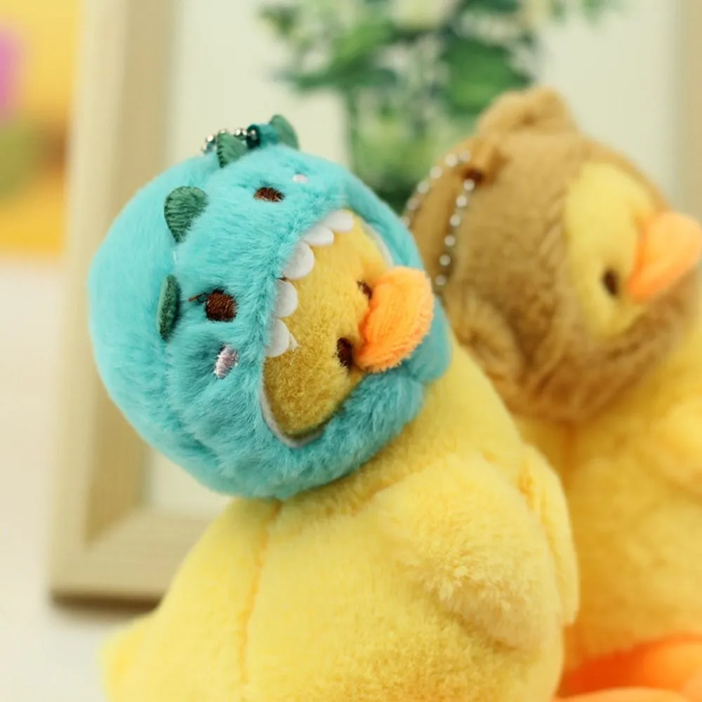 Fashion Stuffed Plush Cartoon Yellow Keychain Animals Soft Duck Creative Cute School Bag Pendant_voghion.com