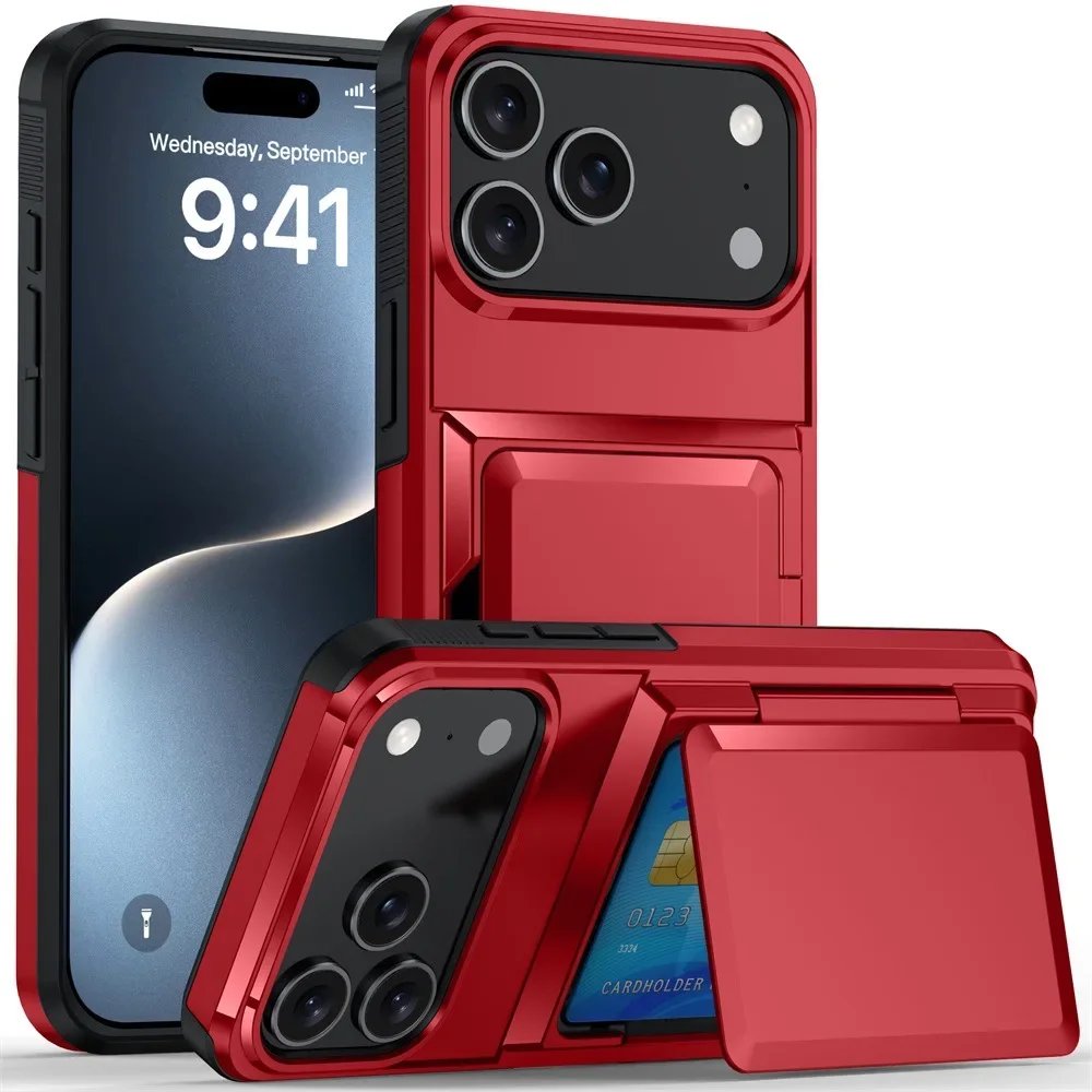 Heavy Duty Wallet Phone Case For Iphone Protective Cover_voghion.com