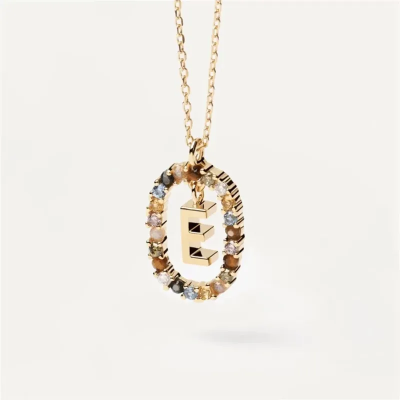 Halskette Mit Initialen-anhänger Strass Buchstabe Damen Schmuck_voghion.com