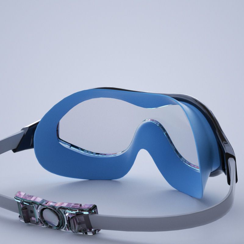 Große professionelle Schwimmbrille für Jugendliche und Erwachsene mit großem Rahmen, HD, wasserdicht und mit Antibeschlag-Ausrüstung_voghion.com