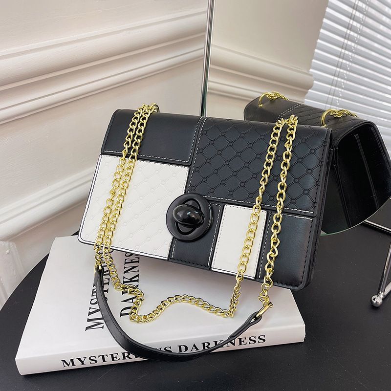 High-End-Tasche für Damen 2023 neue modische Schulter-Umhängetasche Kontrastfarbennähte große Kapazität kleine_voghion.com