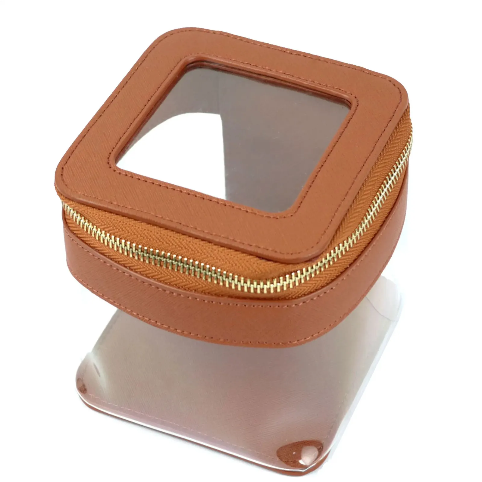 Custom Letters Saffiano Leather Bag PVC TPU Clear Bags Cosmetic For Storage Lipstick Travel Makeup Case 240805_voghion.com